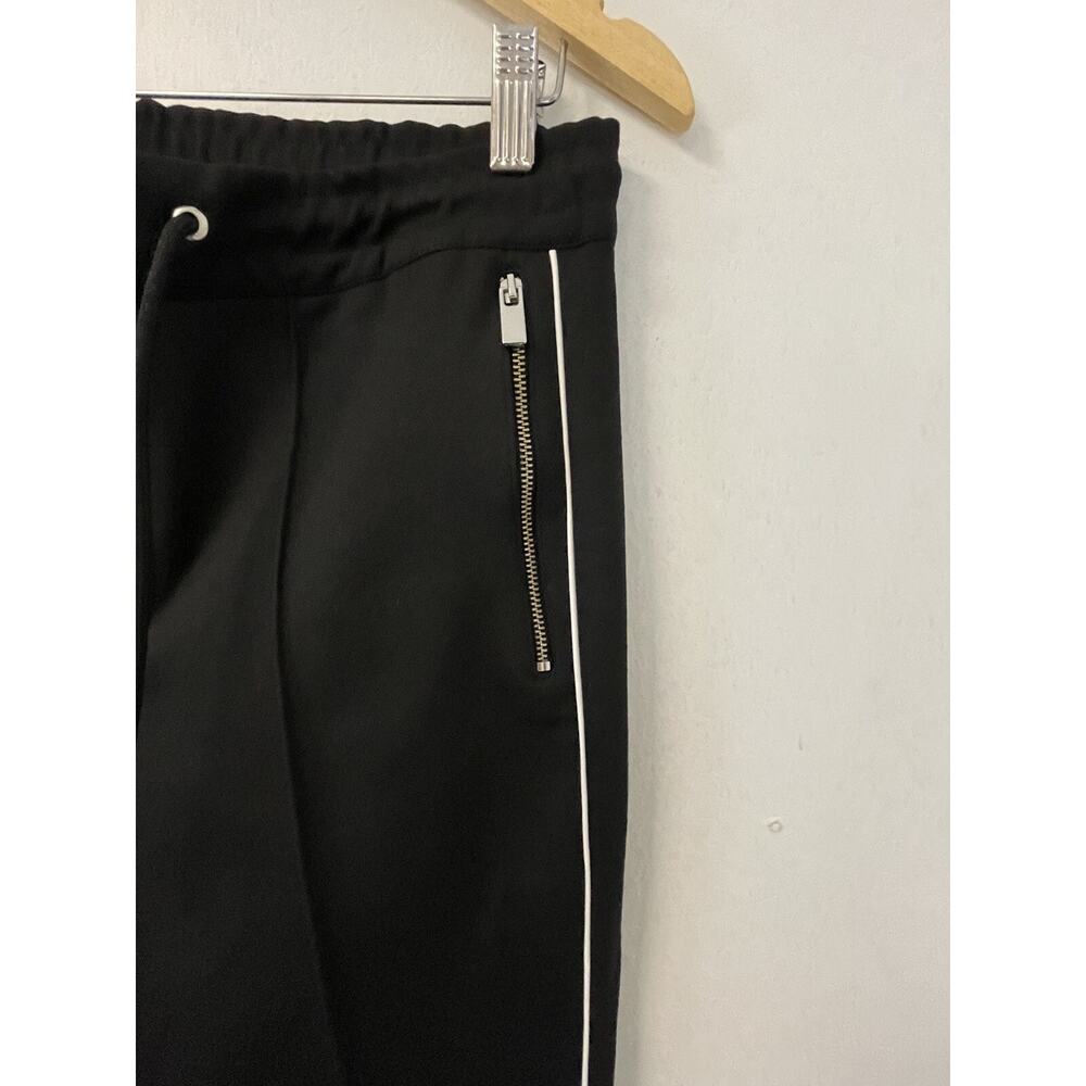 River Island Sweatpants Men 34x29 Black Super Skinny Side Trim Zip N202 - Picture 2 of 8
